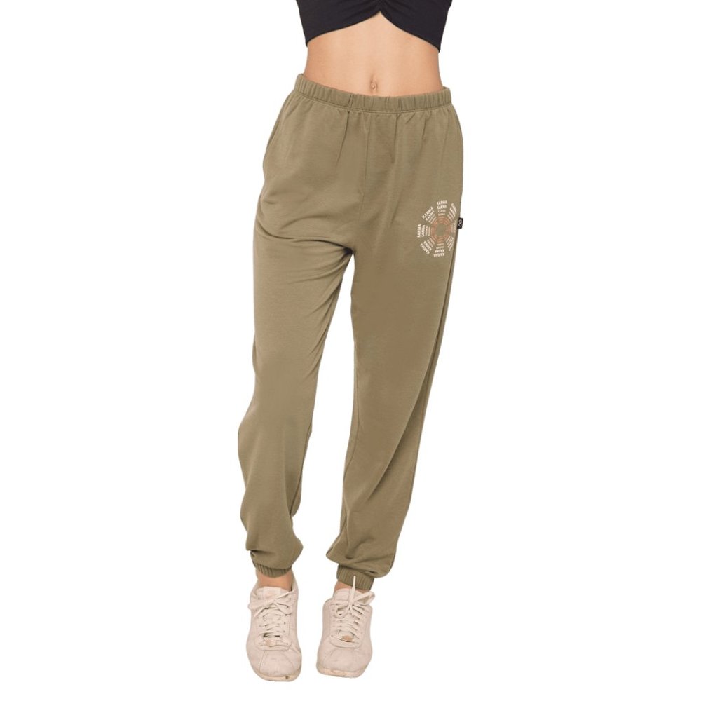 Rebody Lightweight French Terry Karma Casual Jogger Pant in Olive